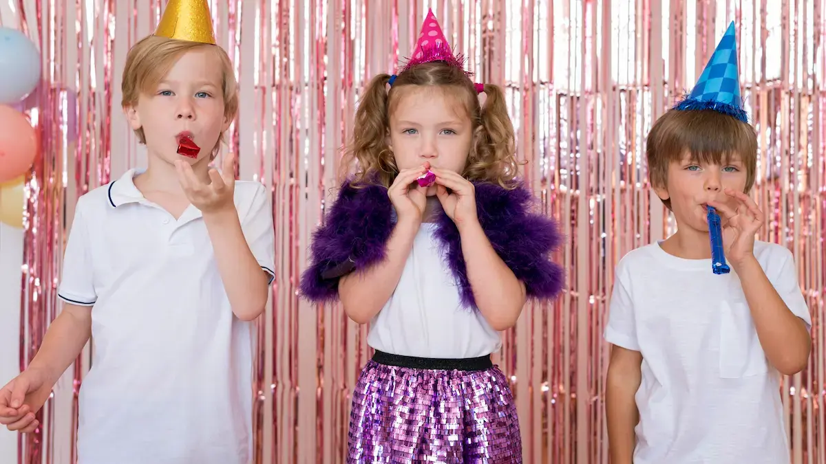 Kids laughing and playing together
