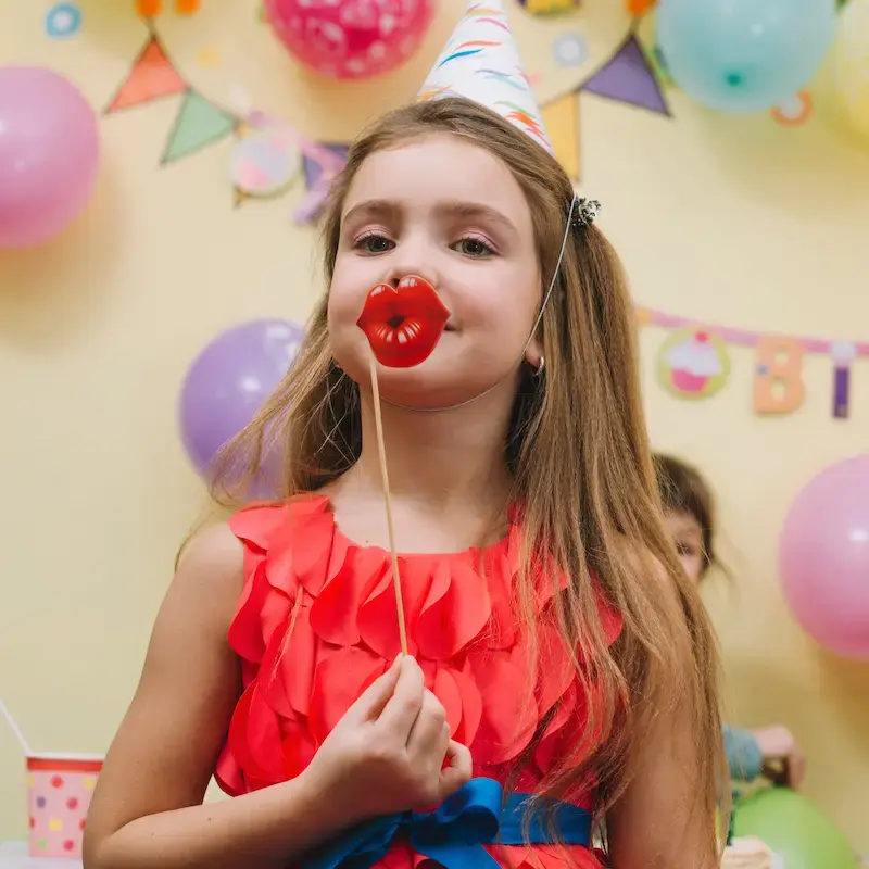 Playful party portrait